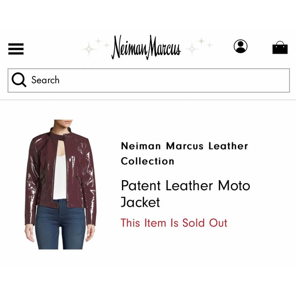 Neiman Marcus Patent Leather Jacket - Picture 1 of 7
